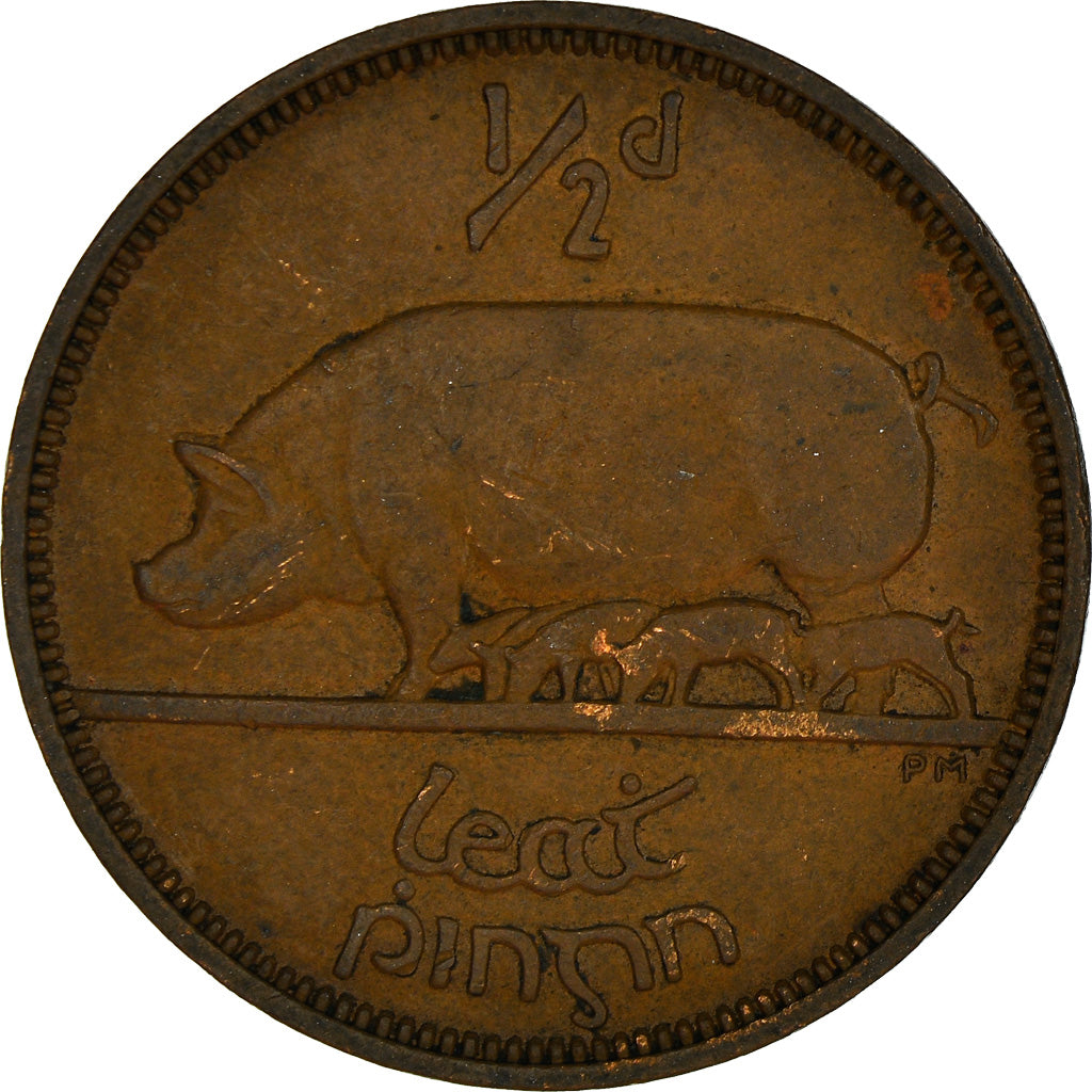 Münze, IRELAND REPUBLIC, 1/2 Penny, 1964, SS, Bronze, KM:10