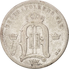 Svezia, Oscar II, 50 Öre, 1883, MB+, Argento, KM:740