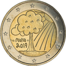 Malta, 2 Euro, Nature et environnement, 2019, BU avec différent, MS(65-70)