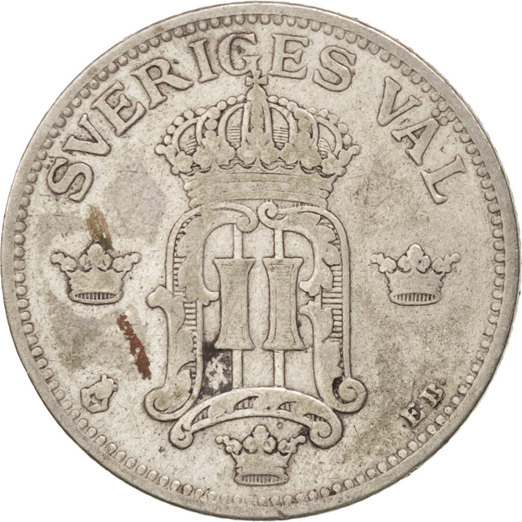 Sweden, Oscar II, 50 Öre, 1906, EF(40-45), Silver, KM:771