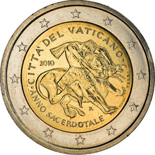 Vatican, 2 Euro, Benoit XVI - année sacerdotale, 2010, Rome, FDC, Bi-Metallic