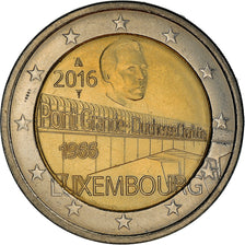 Luxemburgo, 2 Euro, 50ème anniversaire du pont Grande-Duchesse Charlotte, 2016
