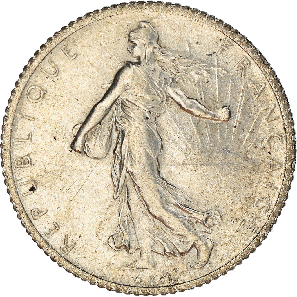 Coin, France, Semeuse, Franc, 1919, Paris, EF(40-45), Silver, KM:844.1