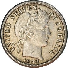 Monnaie, États-Unis, Barber Dime, Dime, 1899, U.S. Mint, New Orleans, TTB+