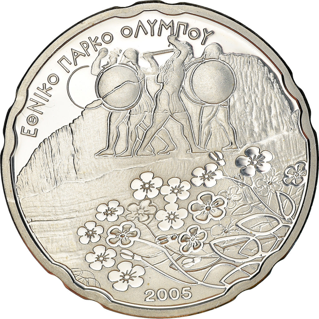 Grecia, 10 Euro, Mont-Olympe, 2005, Athens, BE, FDC, Argento, KM:217