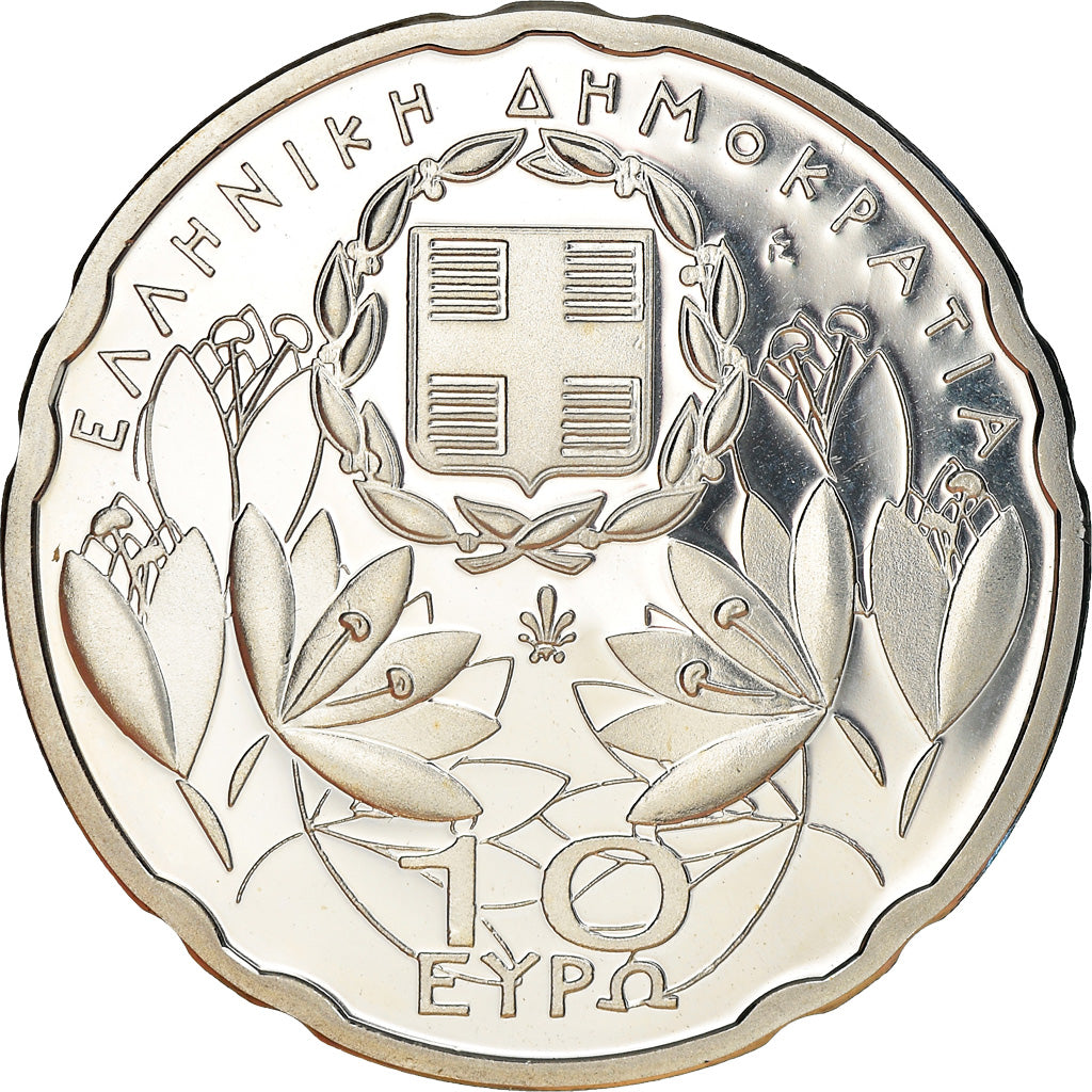 Grecia, 10 Euro, Mont-Olympe, 2005, Athens, BE, FDC, Argento, KM:217