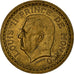 Moneda, Mónaco, 2 Francs, 1943, Paris, BC+, Cuproaluminio, Gadoury:MC134