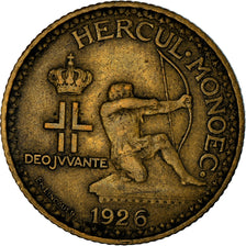 Monnaie, Monaco, Louis II, Franc, 1926, Poissy, TB+, Aluminum-Bronze