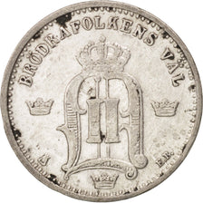 Coin, Sweden, Oscar II, 25 Öre, 1877, EF(40-45), Silver, KM:738