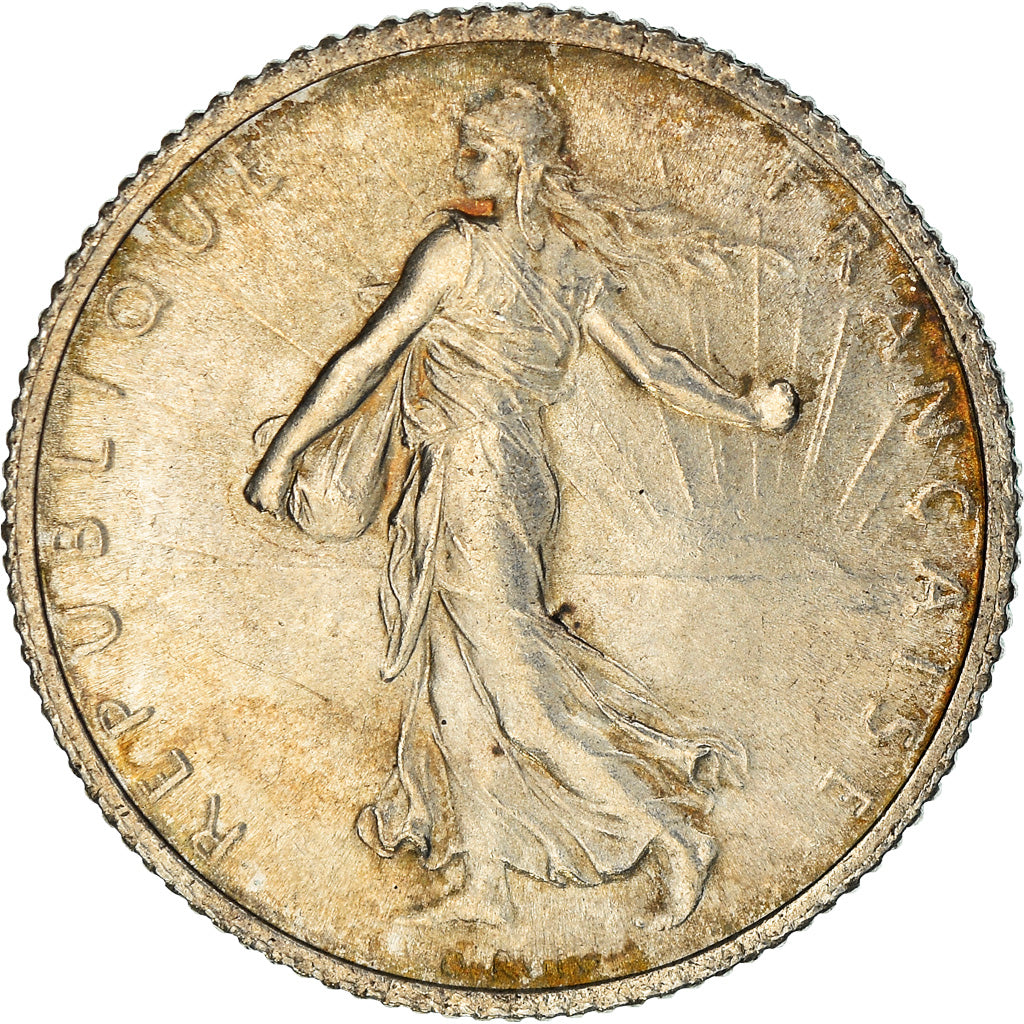 Monnaie, France, Semeuse, Franc, 1918, Paris, TTB, Argent, Gadoury:467, KM:844.1