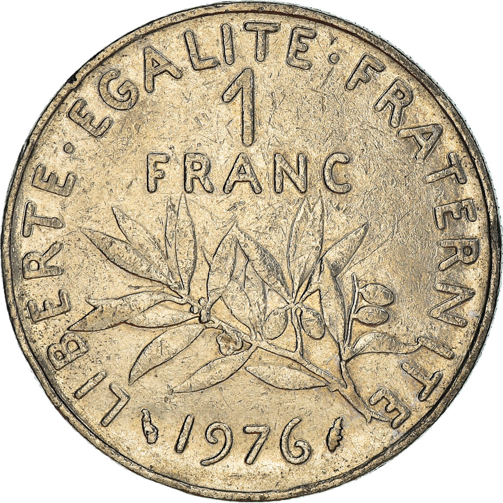 Coin, France, Semeuse, Franc, 1976, Paris, VF(20-25), Nickel, KM:925.1
