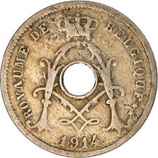 Moneda, Bélgica, 5 Centimes, 1914, BC+, Cobre - níquel, KM:66