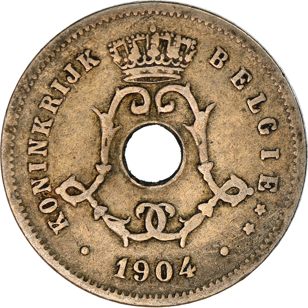 Munten, België, 5 Centimes, 1904, FR, Cupro-nikkel, KM:55