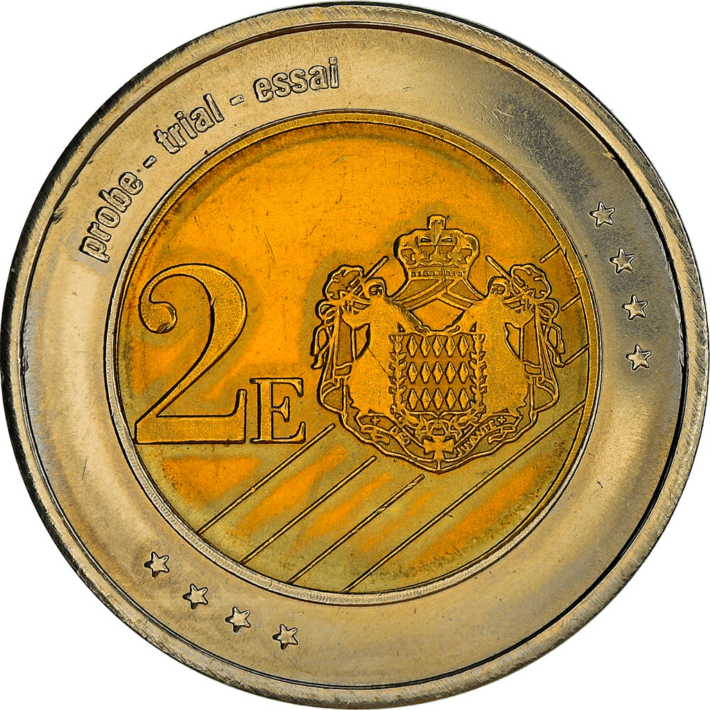 Mónaco, 2 Euro, 2 E, Essai-Trial, 2007, unofficial private coin, FDC