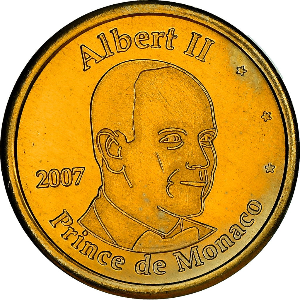 Monaco, 10 Euro Cent, 10 C, Essai-Trial, 2007, unofficial private coin