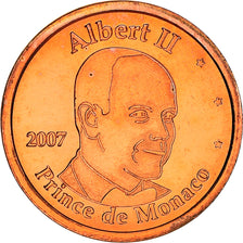 Monaco, 5 Euro Cent, 5 C, Essai-Trial, 2007, unofficial private coin, VZ, Copper
