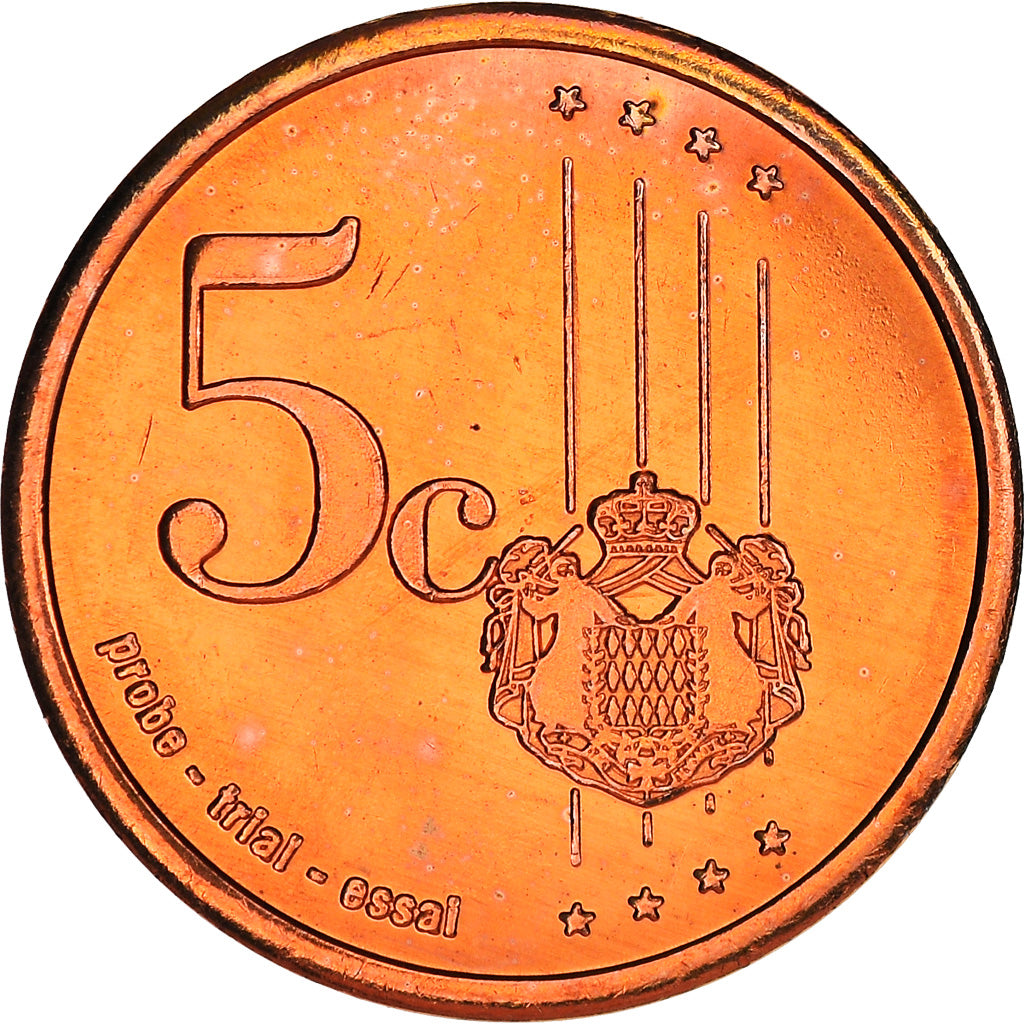 Monaco, 5 Euro Cent, 5 C, Essai-Trial, 2007, unofficial private coin, SUP