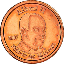 Monaco, Euro Cent, 1 C, Essai Trial, 2007, unofficial private coin, AU(55-58)