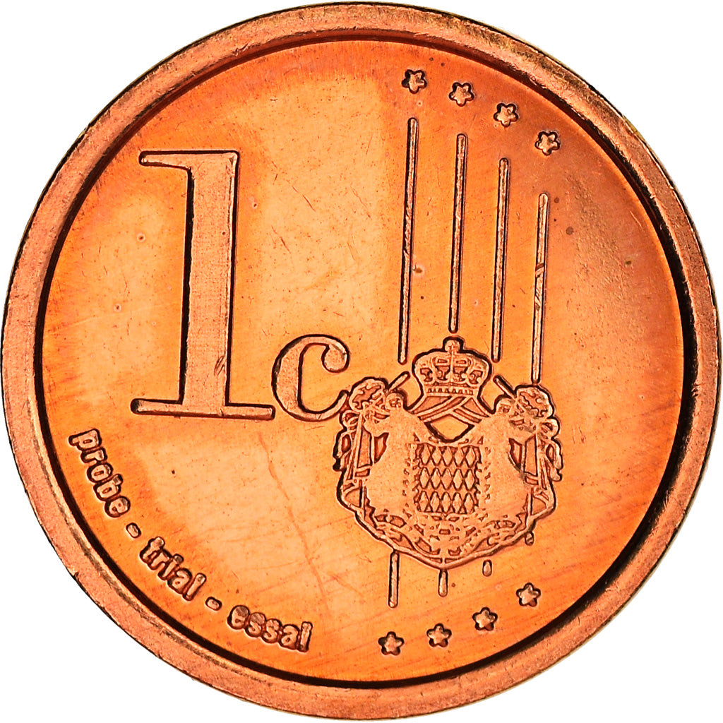 Monaco, Euro Cent, 1 C, Essai Trial, 2007, unofficial private coin, AU(55-58)