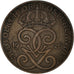Moneda, Suecia, Gustaf V, 2 Öre, 1926, MBC, Bronce, KM:778