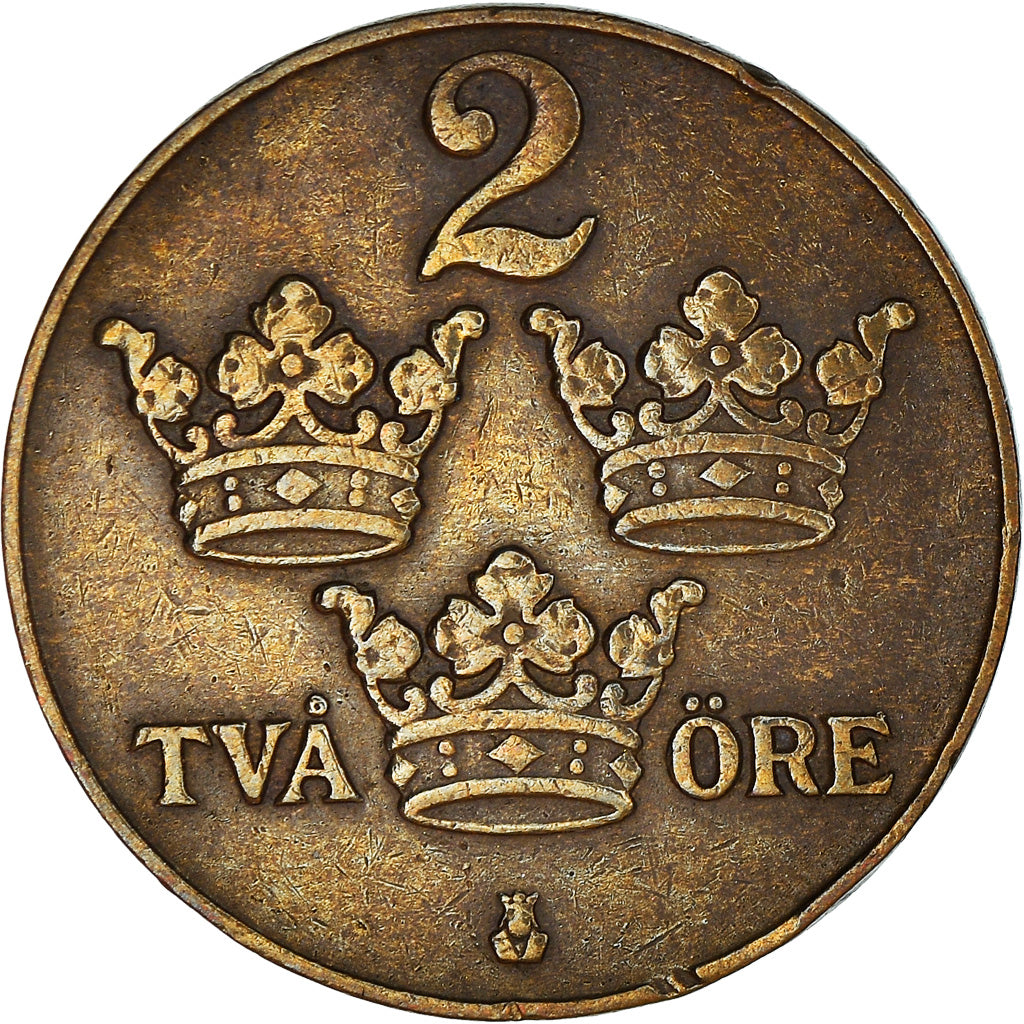 Coin, Sweden, 2 Öre, 1928, EF(40-45), Bronze, KM:778