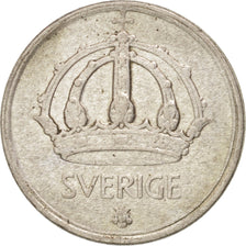 Moneta, Svezia, Gustaf V, 25 Öre, 1949, BB, Argento, KM:816