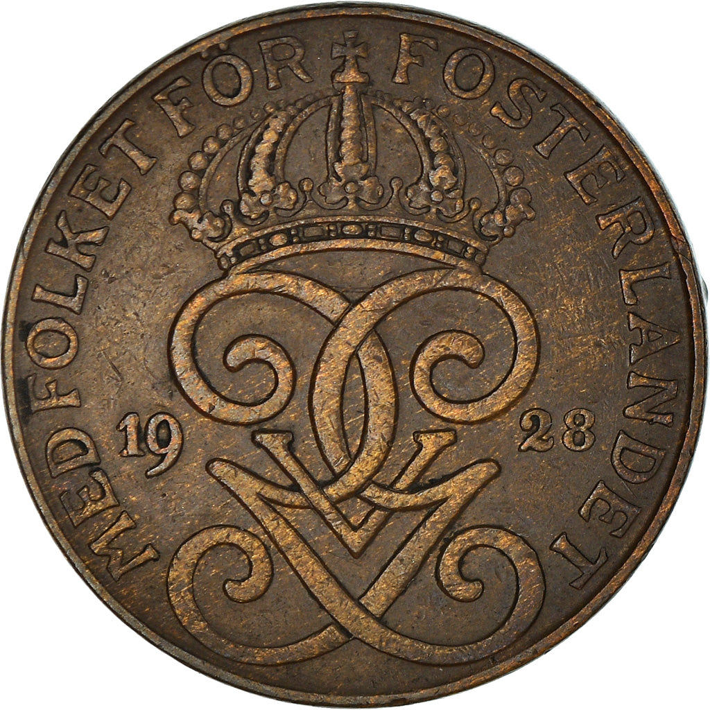 Münze, Schweden, 2 Öre, 1928, S+, Bronze, KM:778