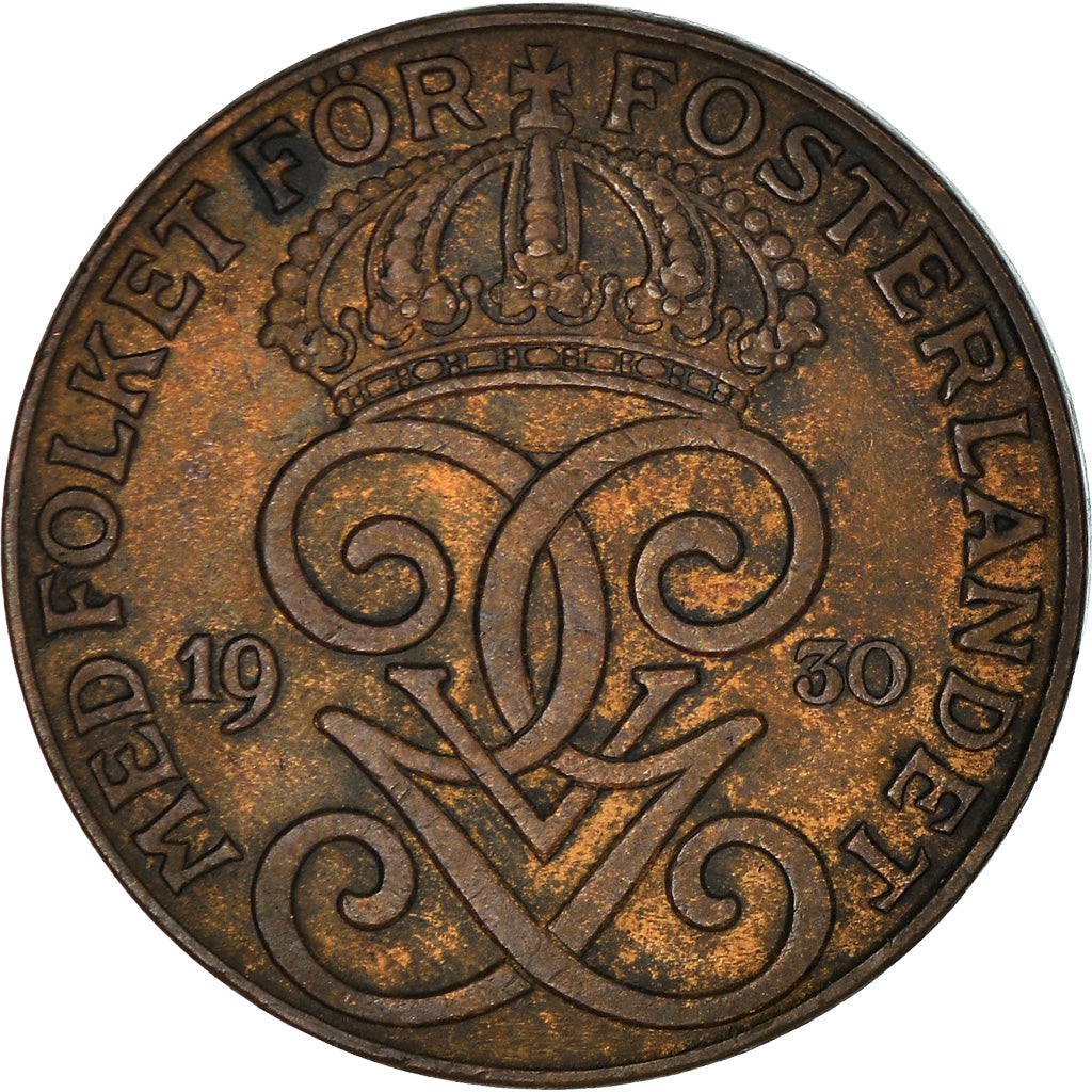Coin, Sweden, 2 Öre, 1930, VF(30-35), Bronze, KM:778
