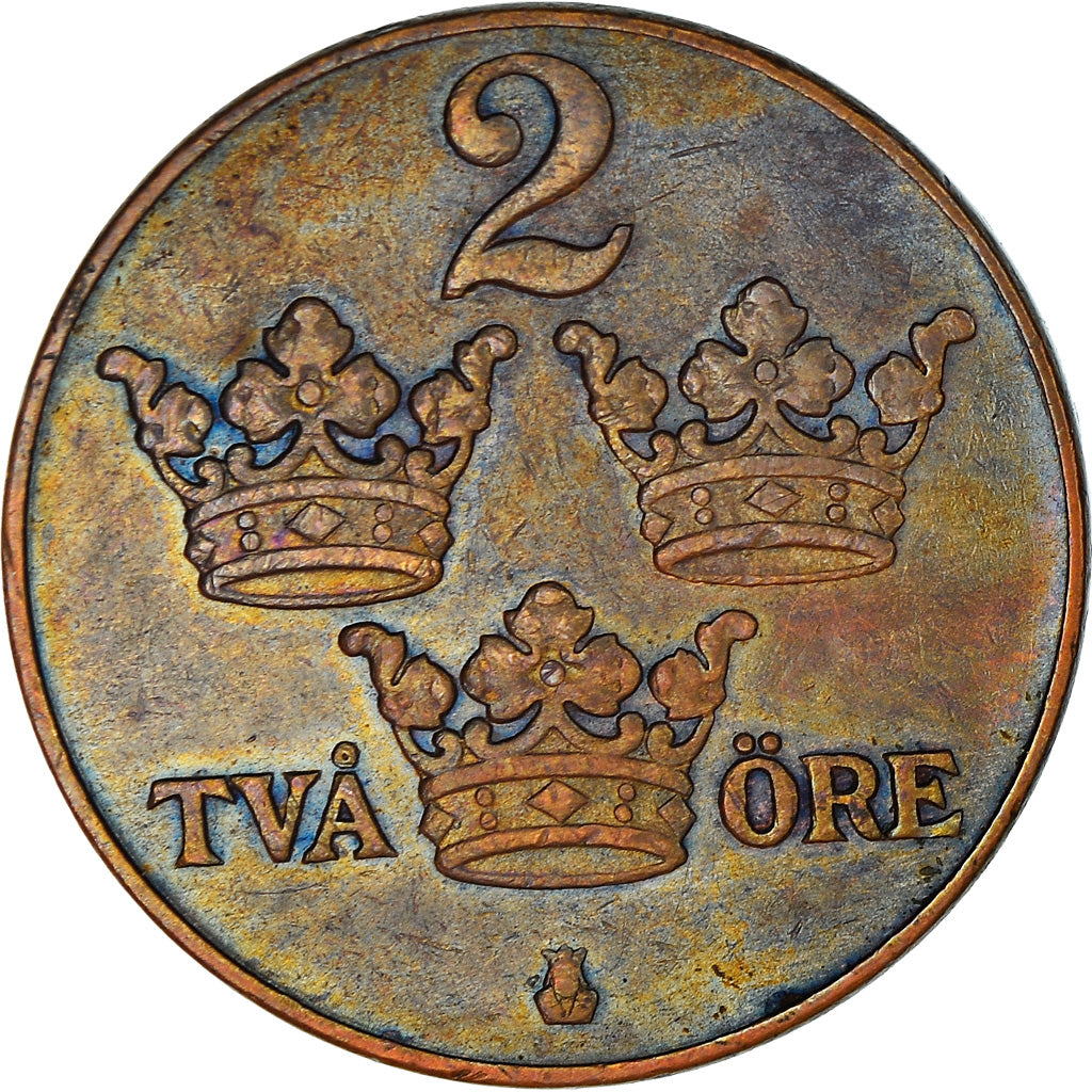 Coin, Sweden, 2 Öre, 1938, EF(40-45), Bronze, KM:778