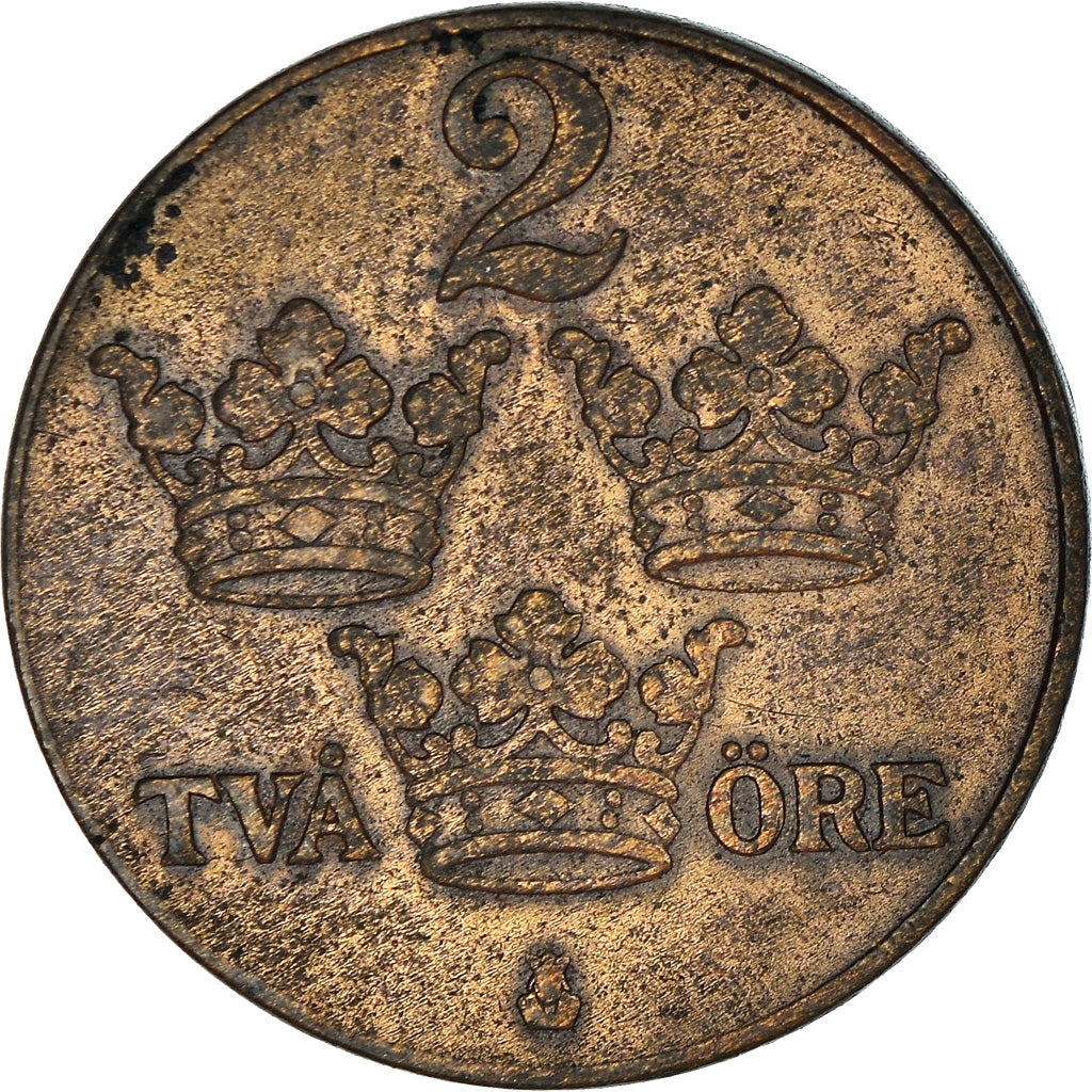 Coin, Sweden, Gustaf V, 2 Öre, 1939, VF(20-25), Bronze, KM:778