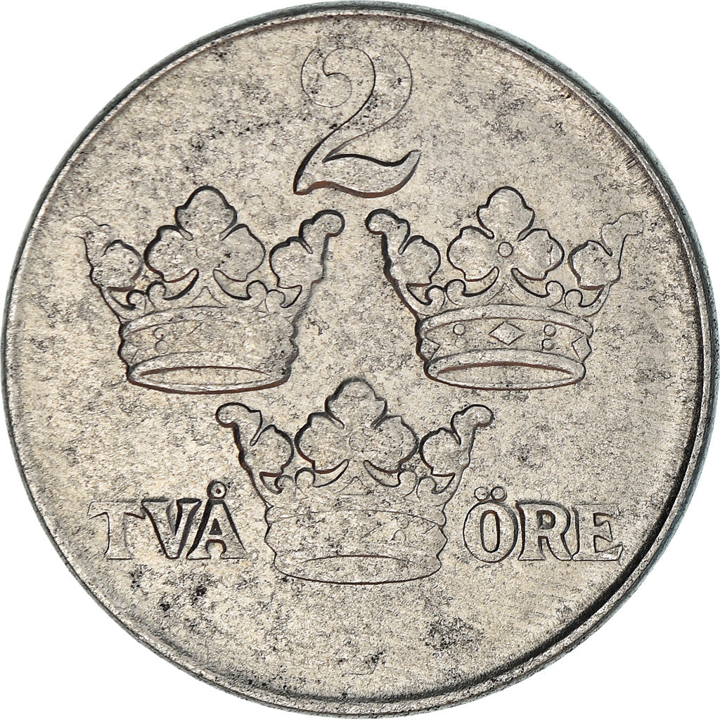 Coin, Sweden, Gustaf V, 2 Öre, 1942, VF(30-35), Iron, KM:811