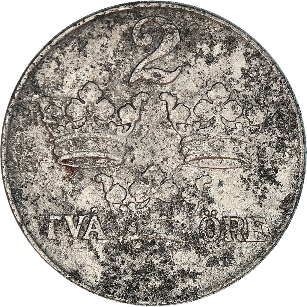 Coin, Sweden, Gustaf V, 2 Öre, 1944, VF(20-25), Iron, KM:811
