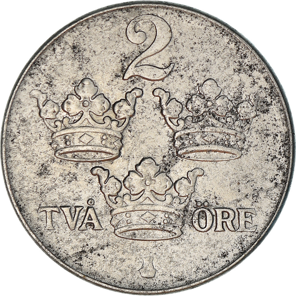Coin, Sweden, Gustaf V, 2 Öre, 1945, EF(40-45), Iron, KM:811