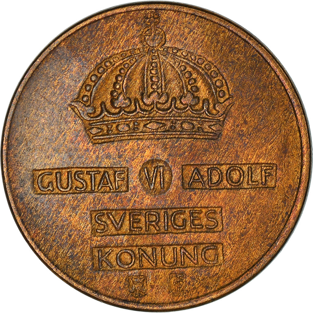 Coin, Sweden, 2 Öre, 1957, EF(40-45), Bronze, KM:821