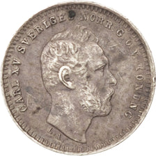 Sweden, Carl XV Adolf, 10 Öre, 1871, EF(40-45), Silver, KM:710