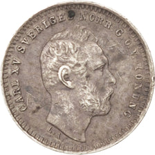 Svezia, Carl XV Adolf, 10 Öre, 1871, BB, Argento, KM:710