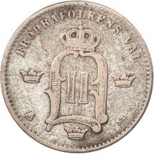 Moneta, Svezia, Oscar II, 10 Öre, 1874, BB, Argento, KM:737