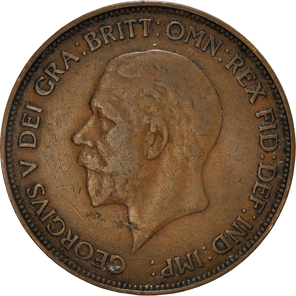 Coin, Great Britain, George V, Penny, 1932, VF(30-35), Bronze, KM:838