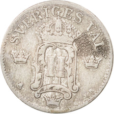 Svezia, Oscar II, 10 Öre, 1907, BB, Argento, KM:774