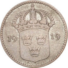 Monnaie, Suède, Gustaf V, 10 Öre, 1919, TTB, Argent, KM:780