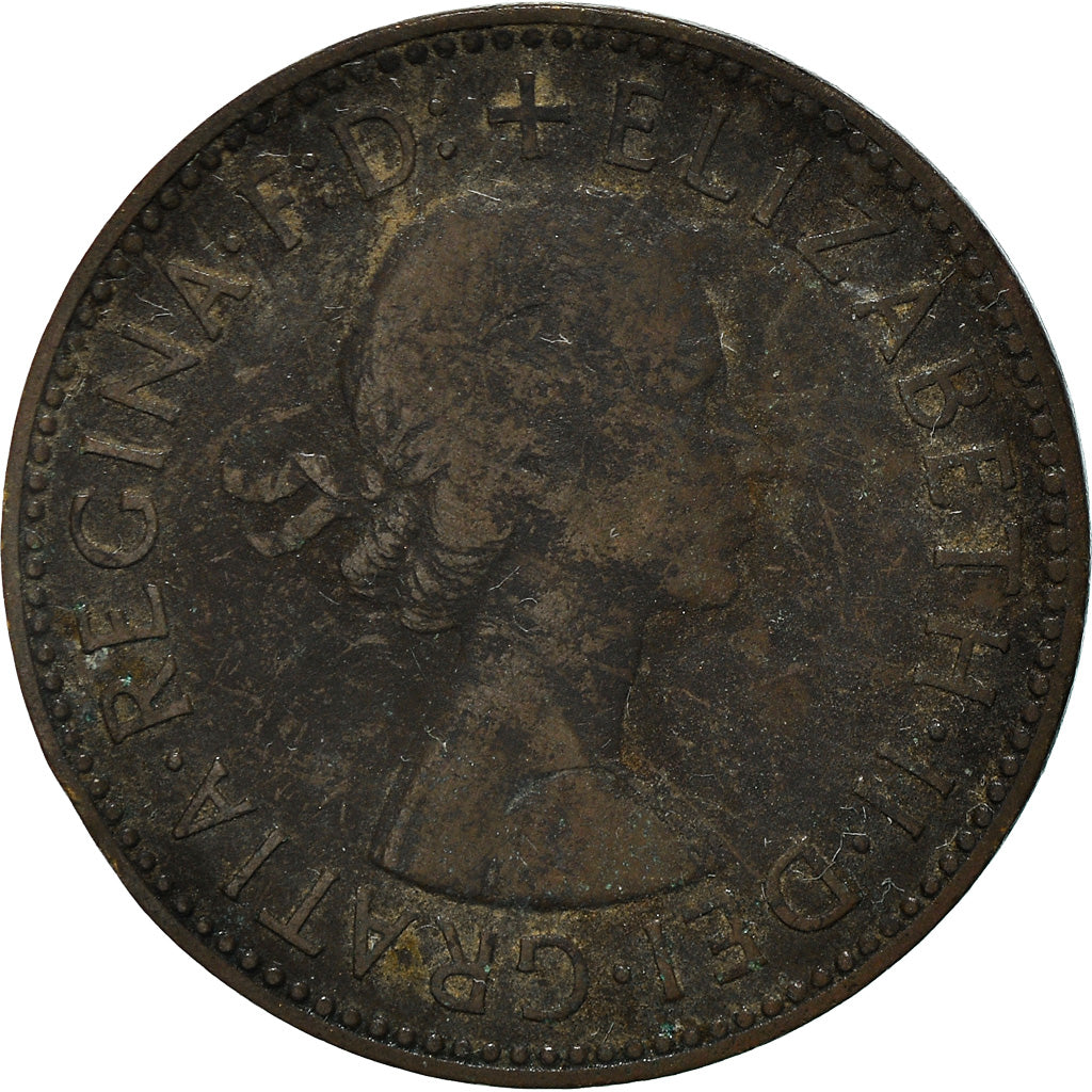 Munten, Groot Bretagne, Elizabeth II, 1/2 Penny, 1957, ZG+, Bronzen, KM:896