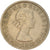 Moneda, Gran Bretaña, Elizabeth II, Florin, Two Shillings, 1957, BC+, Cobre -