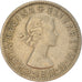 Moeda, Grã-Bretanha, Elizabeth II, Florin, Two Shillings, 1957, VF(20-25)
