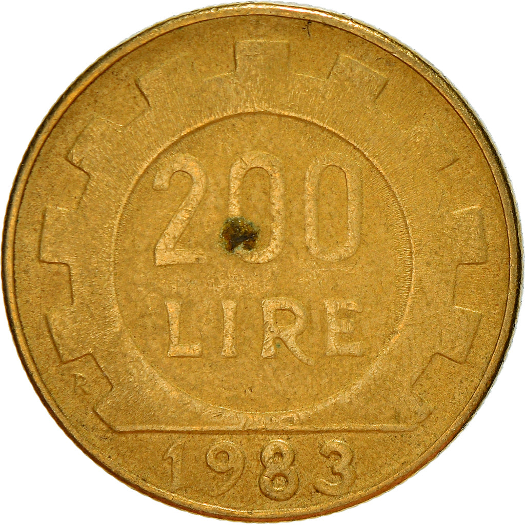 Moneta, Italia, 200 Lire, 1983, Rome, MB+, Alluminio-bronzo, KM:105