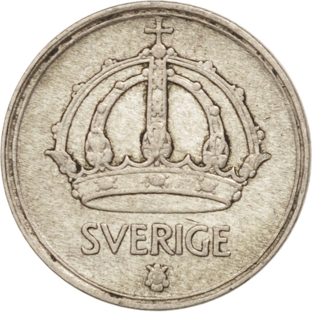Moneta, Svezia, Gustaf V, 10 Öre, 1949, BB, Argento, KM:813