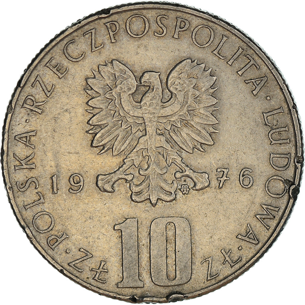 Münze, Polen, 10 Zlotych, 1976, Warsaw, S, Kupfer-Nickel, KM:73