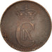 Moneda, Dinamarca, Christian IX, 2 Öre, 1875, MBC, Bronce, KM:793.1