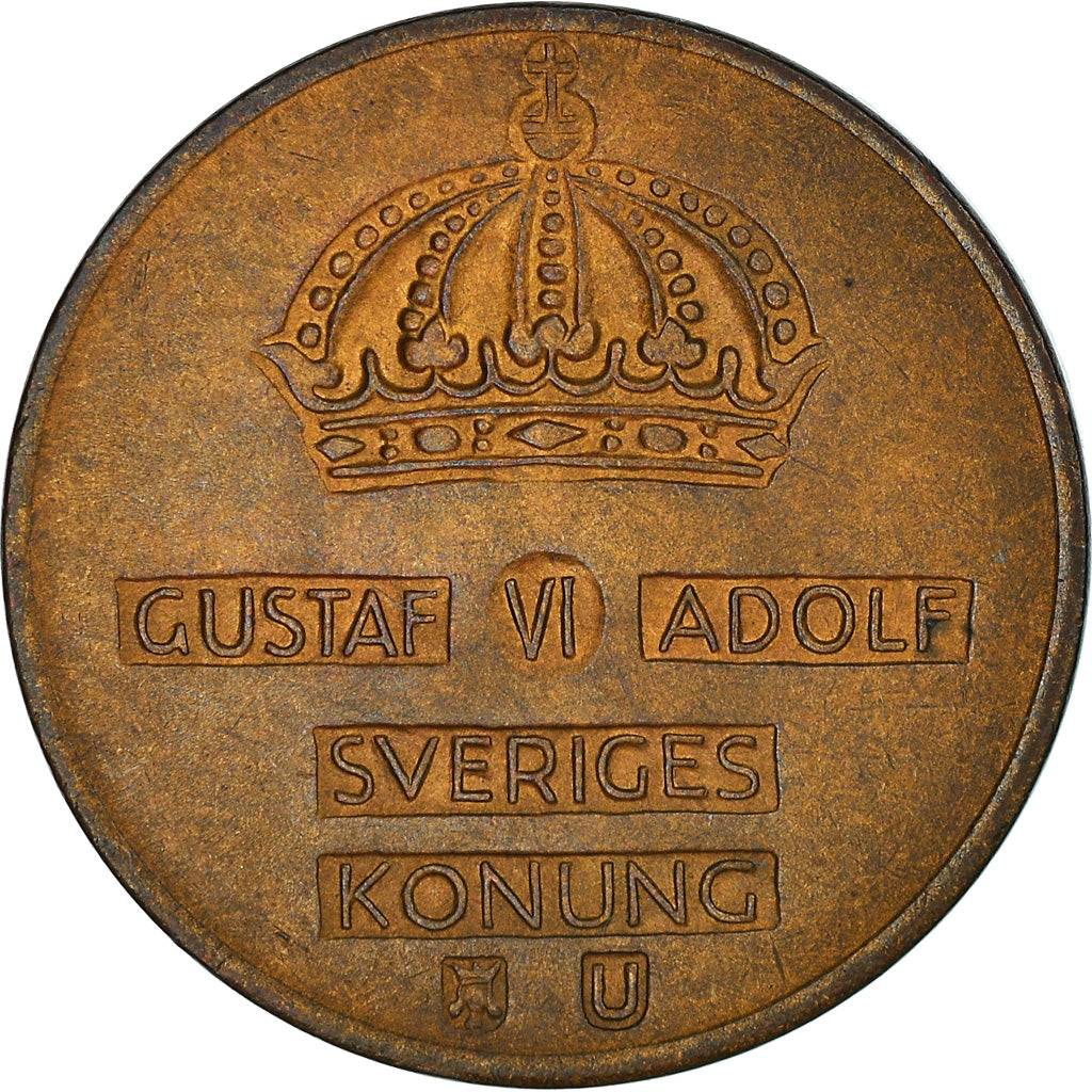 Coin, Sweden, Gustaf VI, 2 Öre, 1971, VF(30-35), Bronze, KM:821