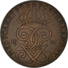 Coin, Sweden, Gustaf V, 2 Öre, 1927, VF(30-35), Bronze, KM:778