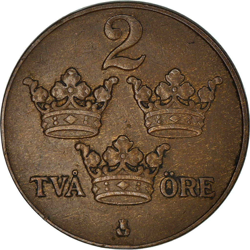 Coin, Sweden, Gustaf V, 2 Öre, 1931, AU(50-53), Bronze, KM:778